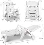Outdoor Patio Adjustable lounger folding chair