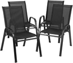 4 PCS Set of Outdoor Dining Chairs