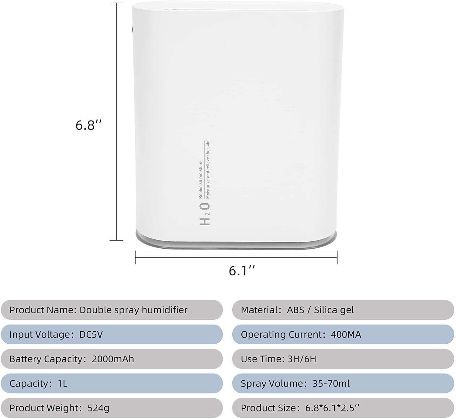 1000ml Cool Mist Humidifiers Air Humidifier
