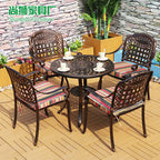 Outdoor Cast Aluminum Tables And Chairs Outdoor Iron Tables And Chairs Garden Tables And Chairs Outdoor Dining Table Leisure Villa Balcony Tables And Chairs Combination