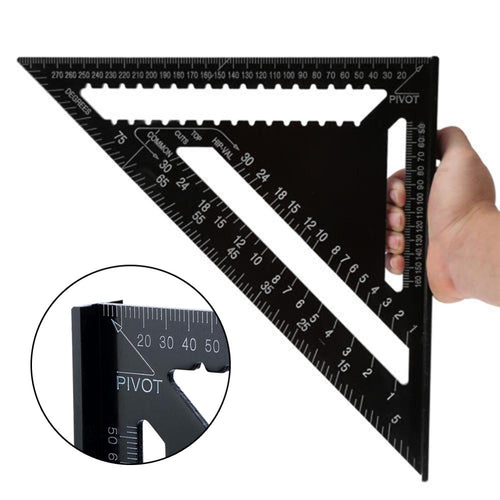 7/12inch Aluminum Alloy Triangle Angle Ruler Squares for Woodworking Speed Square Angle Protractor Rulers Measuring Tools|Gauges|
