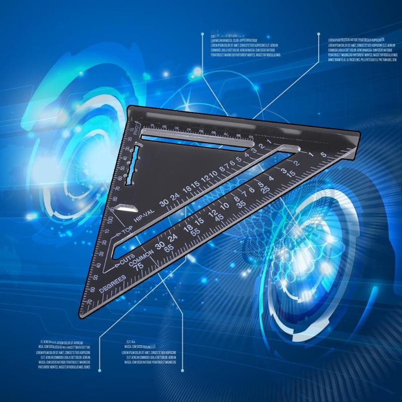 7/12inch Aluminum Alloy Triangle Angle Ruler Squares for Woodworking Speed Square Angle Protractor Rulers Measuring Tools|Gauges|