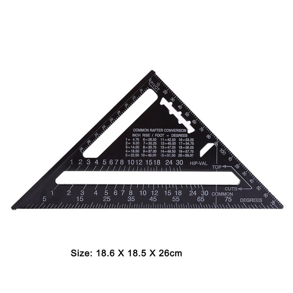 7/12inch Aluminum Alloy Triangle Angle Ruler Squares for Woodworking Speed Square Angle Protractor Rulers Measuring Tools|Gauges|