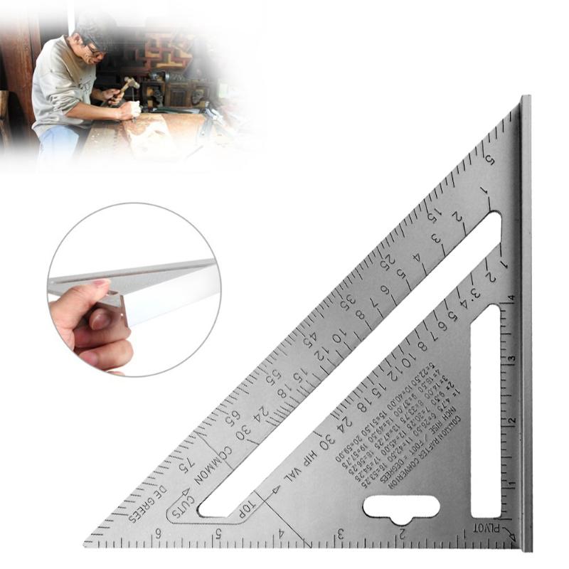 7/12inch Aluminum Alloy Triangle Angle Ruler Squares for Woodworking Speed Square Angle Protractor Rulers Measuring Tools|Gauges|