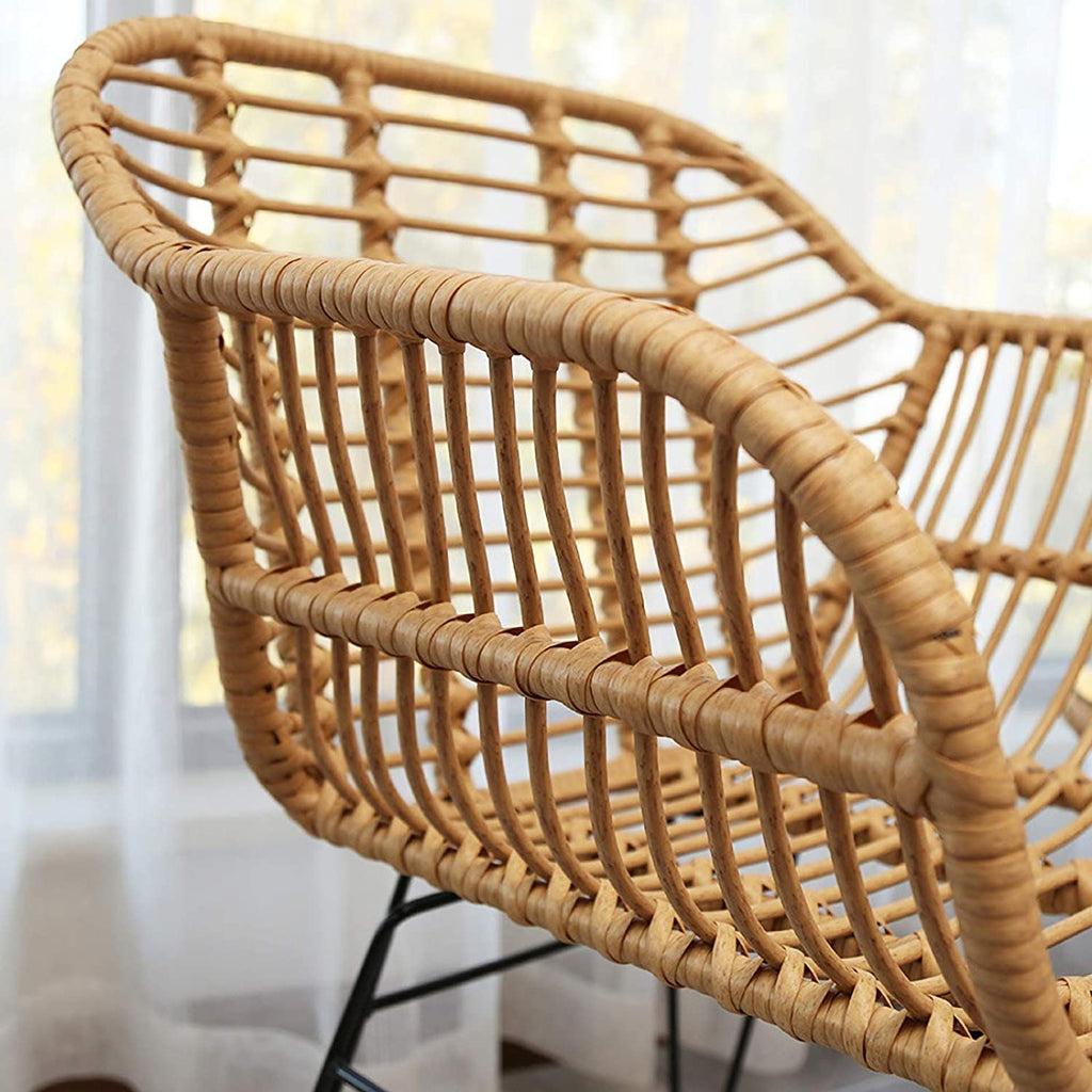 3 Sets of Balcony Tables and Chairs, Rattan Leisure Chairs, Small Tea Table Combination, Outdoor Terrace Tables and Chairs in Nordic Courtyard