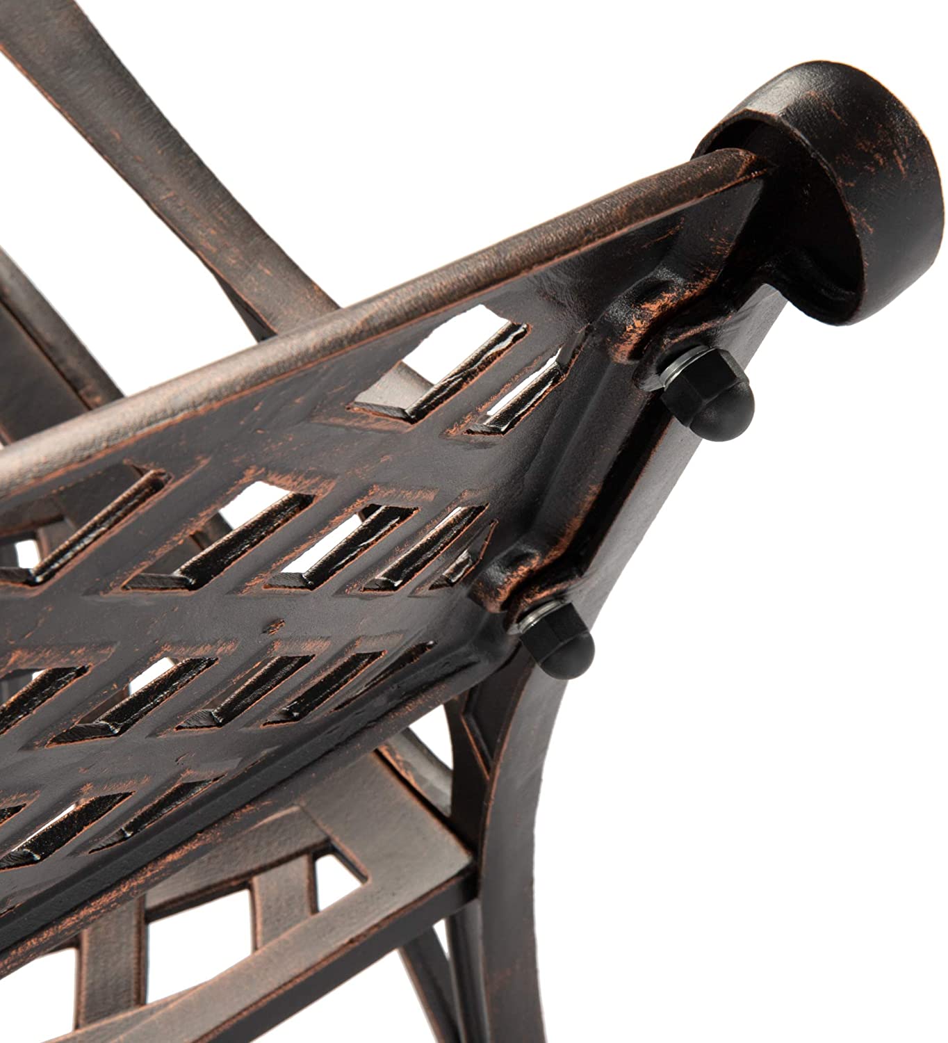 Antique Bronze Cast Aluminum Patio Bench