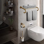KNIGHTCRAFT 8PCS Antique Brass Gold Bathroom Accessories Set