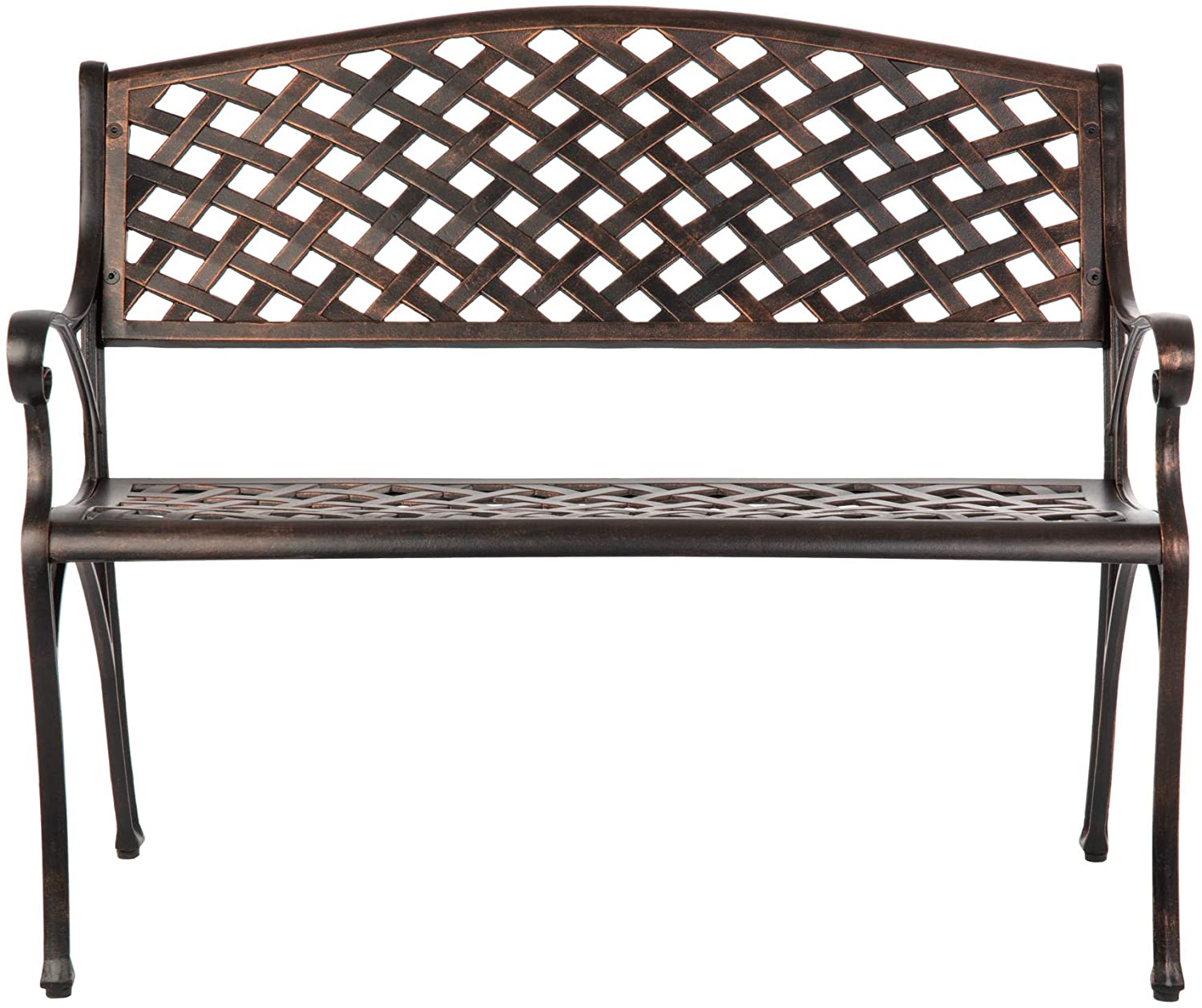 Antique Bronze Cast Aluminum Patio Bench