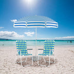 Patio Lawn Chairs Folding Set of 2, Webbed Folding Chair Outdoor Beach Chair Portable Camping Chair for Yard, Garden (Blue)