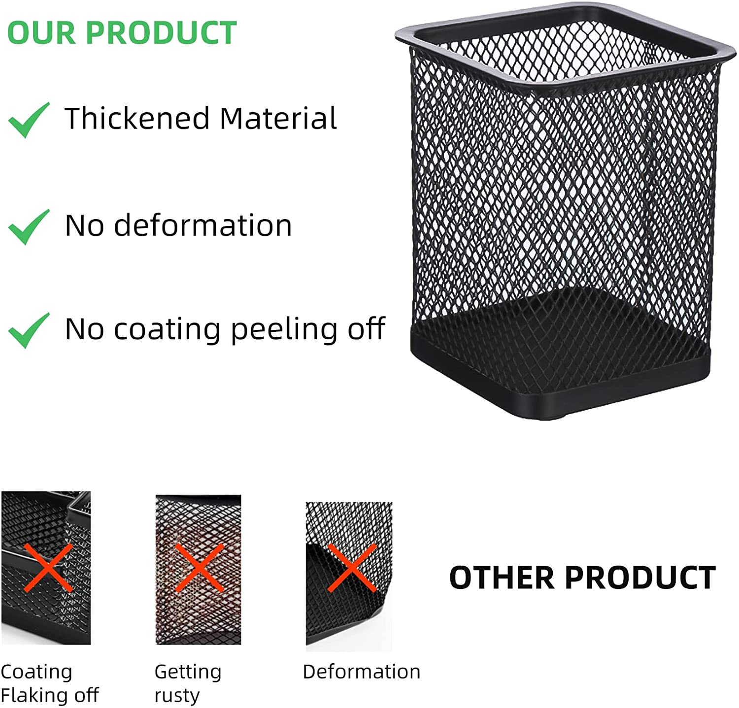 Mesh Matel Pen Holder 12 Pack/Set