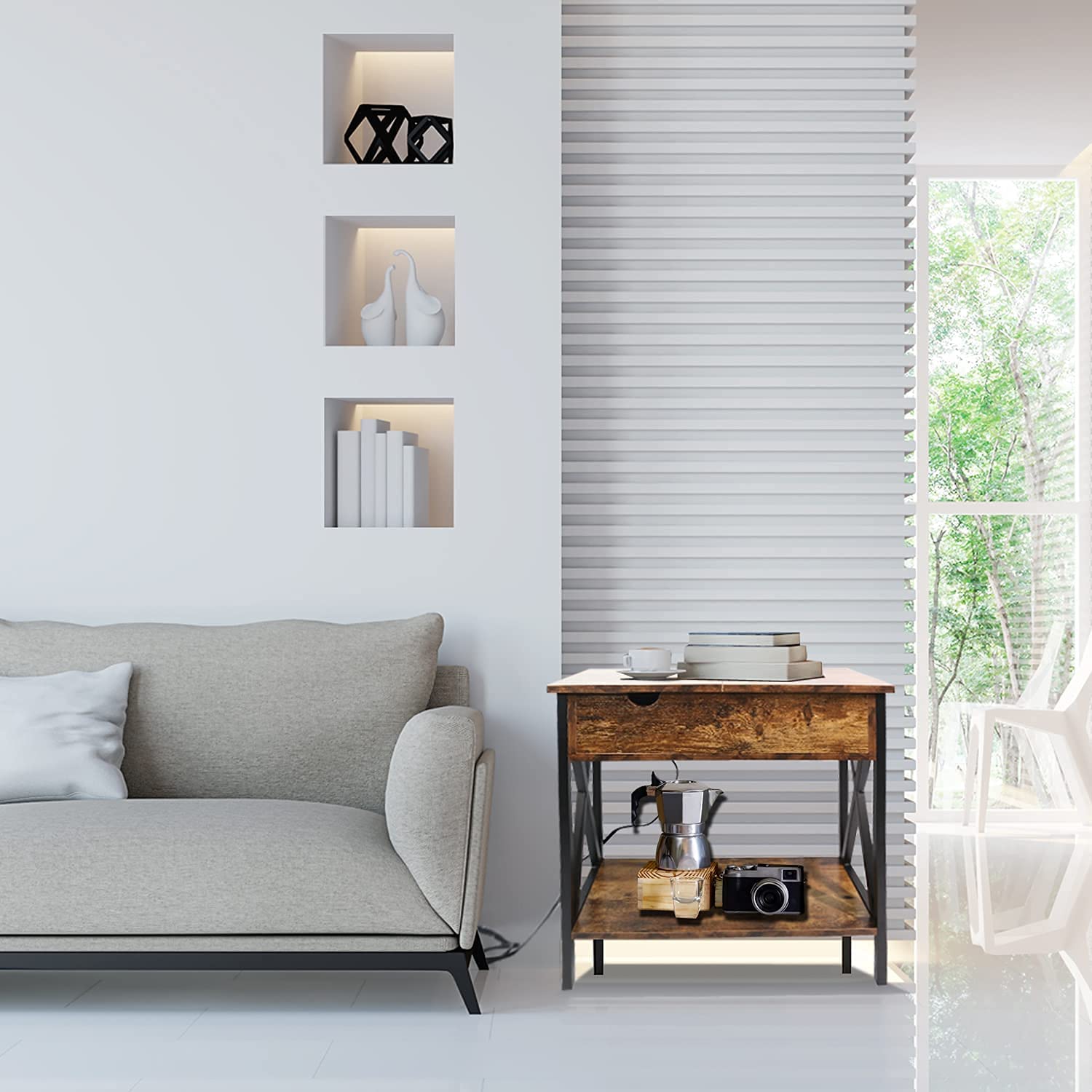 KNIGHTCRAFT  Side Table with Storage