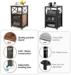 KNIGHTCRAFT End Table with 2 Drawer Storage for Living Room