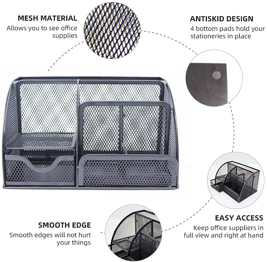 Metal Office Desk Multi-Functional Organizer