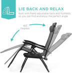 Patio Set of 2 Adjustable Lounger Chairs