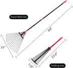 Adjustable Garden Leaf Rake 64 inches Rake