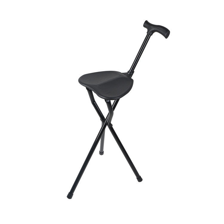 Folding aluminum alloy crutch stool dual-purpose crutch three leg crutch thickened portable three leg crutch chair