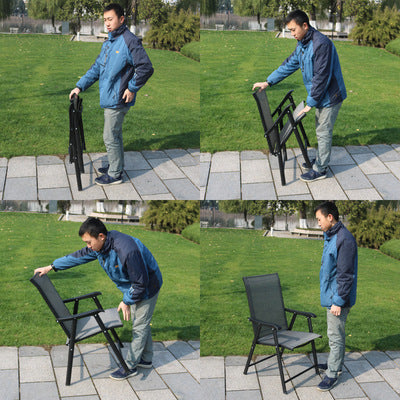 Outdoor Furniture Courtyard Folding Table Chair Sunshade Umbrella Combination Rattan Chair Outdoor Teslin Leisure Table Chair Umbrella Kit