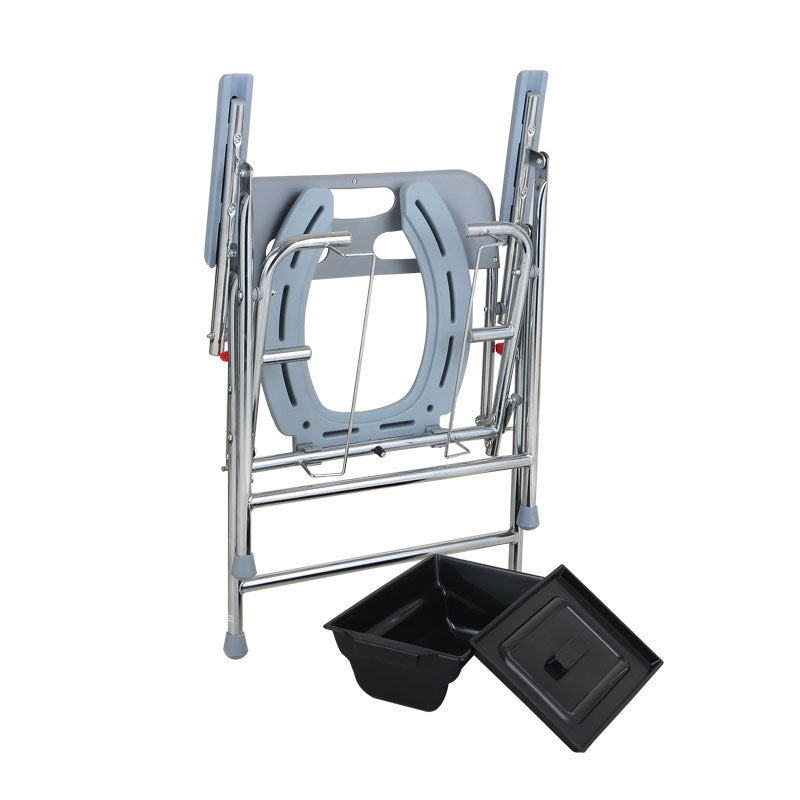 Old people's toilet chair Pregnant women's toilet chair Old people's folding toilet chair Mobile toilet chair Toilet chair Thickened tube