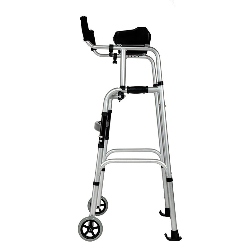 Double arm walking aid for the elderly, aluminum alloy walking aid for the disabled, fitness equipment
