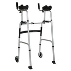 Double arm walking aid for the elderly, aluminum alloy walking aid for the disabled, fitness equipment