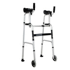 Double arm walking aid for the elderly, aluminum alloy walking aid for the disabled, fitness equipment