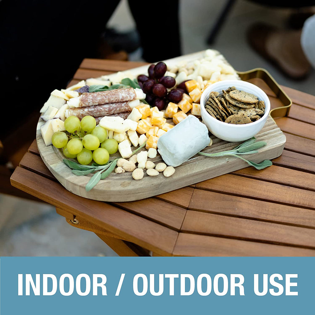Folding Table - Outdoor Patio Furniture Accessory for Home Entertaining in the Patio, Backyard, and Deck