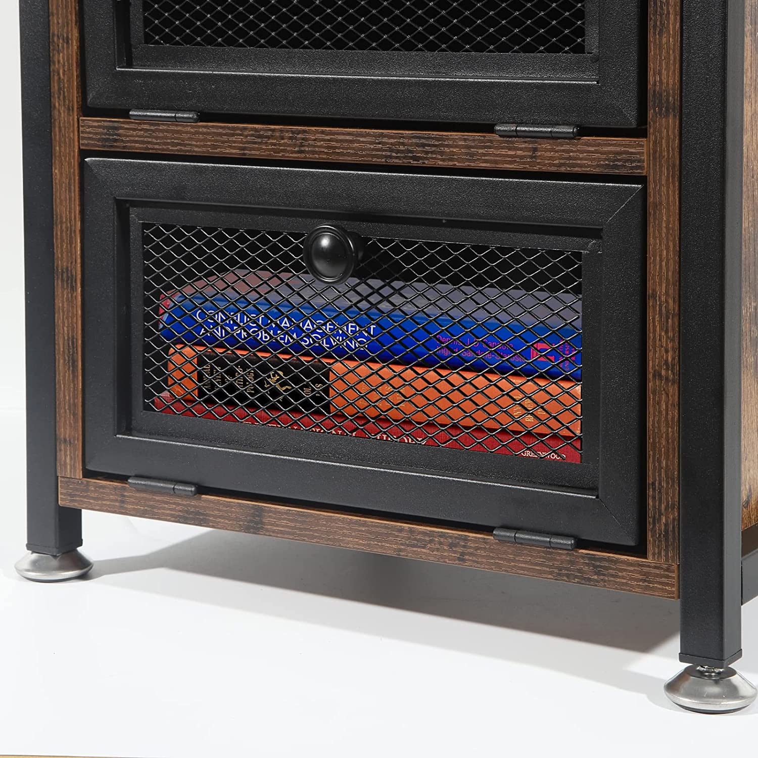 KNIGHTCRAFT End Table with 2 Drawer Storage for Living Room