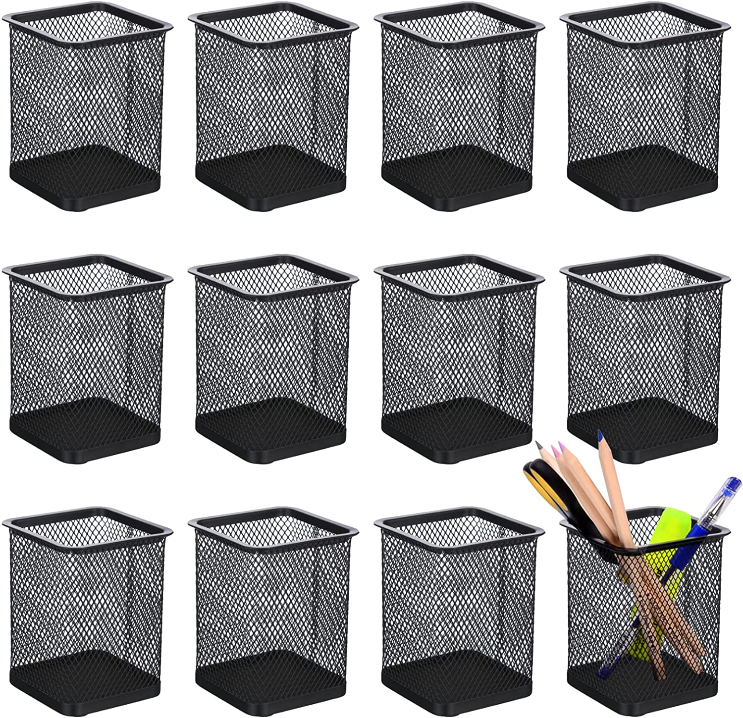 Mesh Matel Pen Holder 12 Pack/Set