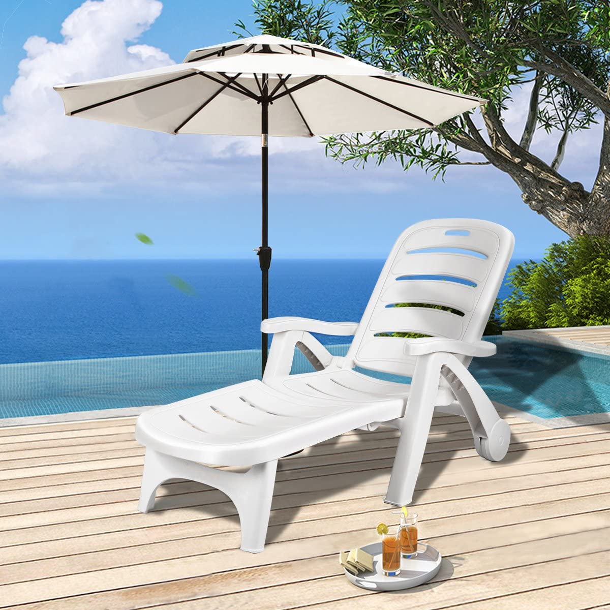 Outdoor Patio Adjustable lounger folding chair