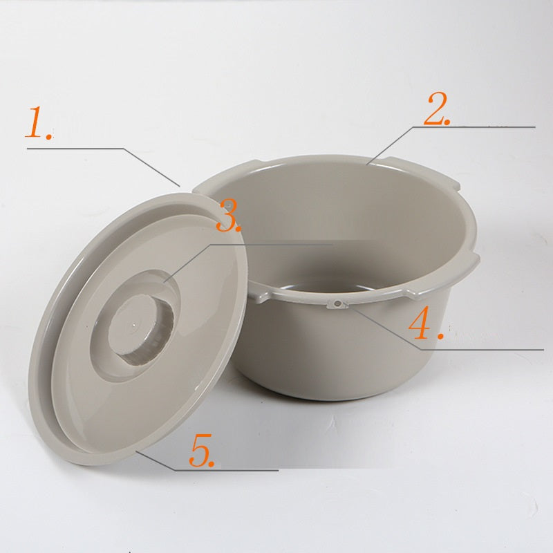 Thickened elderly pregnant women's toilet chair with cover, toilet chair accessories, plastic bedpan