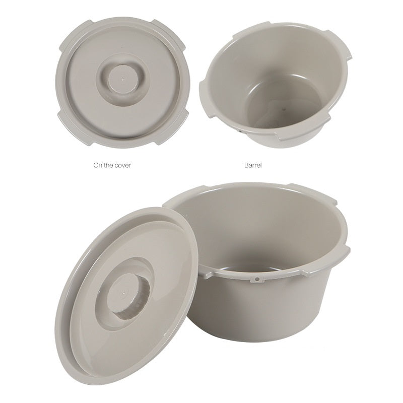 Thickened elderly pregnant women's toilet chair with cover, toilet chair accessories, plastic bedpan