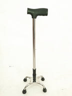 Four legged thickened walking stick for the elderly Stainless steel adjustable height Four corner walking stick for adults