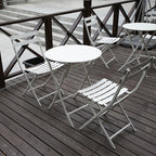 Minimlist Outdoor Folding Iron Chairs and Table Set