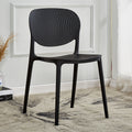 4 PCS Set Of Contemporary Modern Stackable Assembled Plastic Chairs for Outdoor Garden Patio Balcony Work Office Desk Kitchen