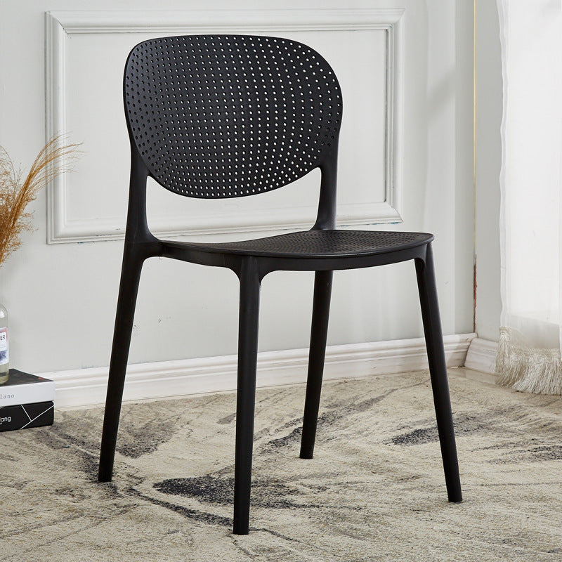 4 PCS Set Of Contemporary Modern Stackable Assembled Plastic Chairs for Outdoor Garden Patio Balcony Work Office Desk Kitchen