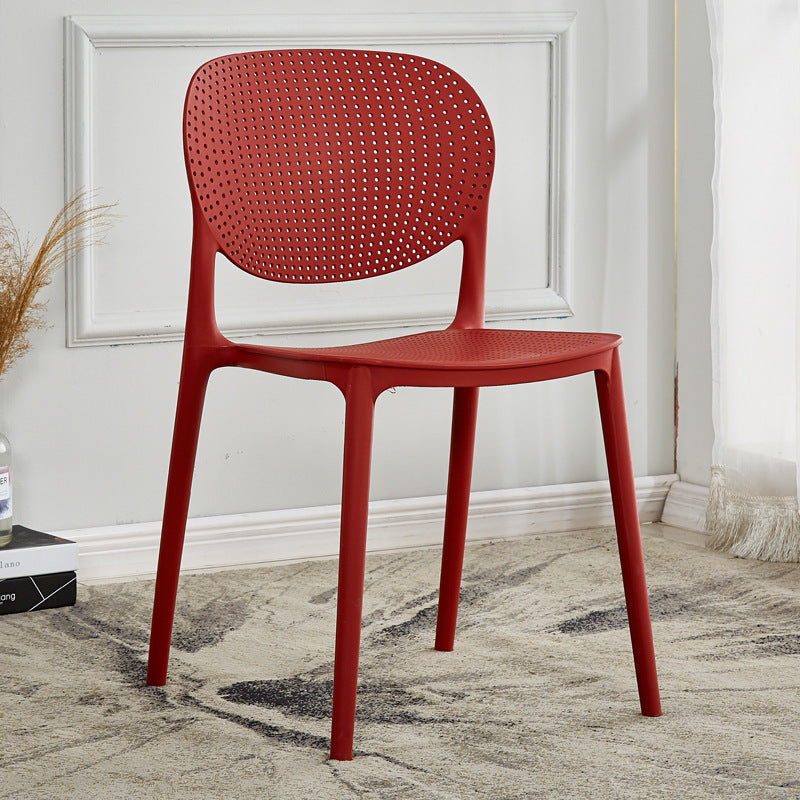 4 PCS Set Of Contemporary Modern Stackable Assembled Plastic Chairs for Outdoor Garden Patio Balcony Work Office Desk Kitchen