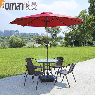 Balcony Outdoor Tables And Chairs Rattan Tables And Chairs Coffee Shop Milk Tea Shop Combined Tables And Chairs Three Piece Set