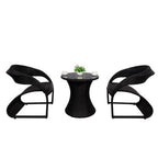 Balcony Outdoor Tables And Chairs Household Designer Garden Teng Chair Cafe Rattan Woven Leisure Rattan Chair Three Piece Set