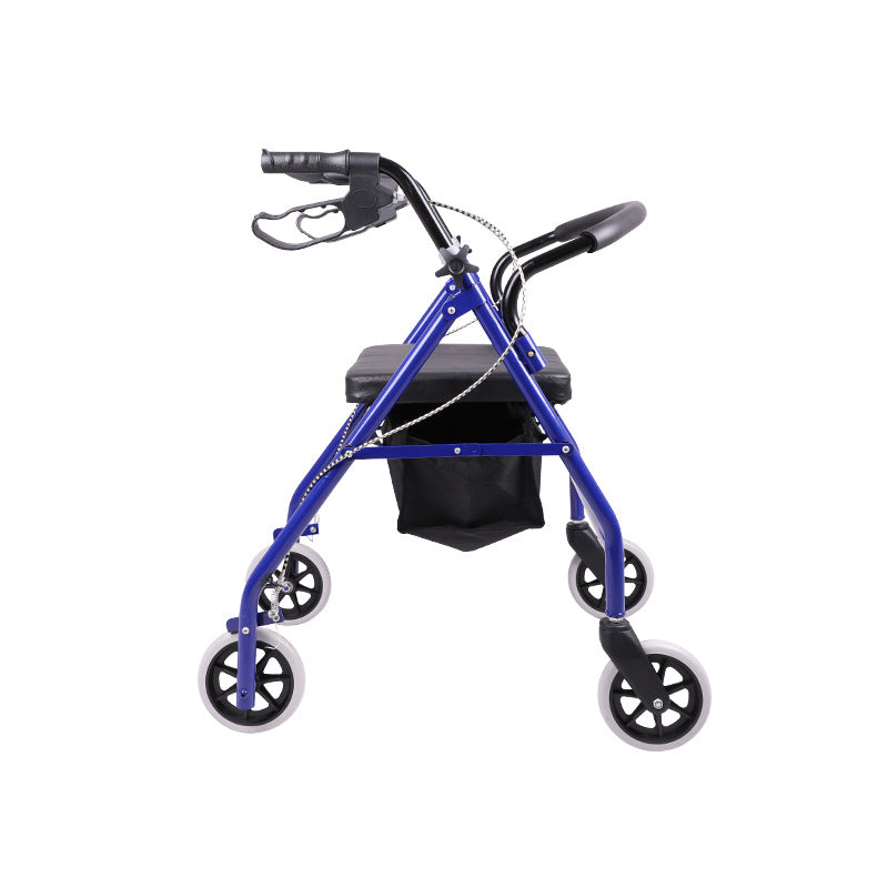 Four Wheels Trolley Walker Wheelchair with Foldable Handrail for the Elderly