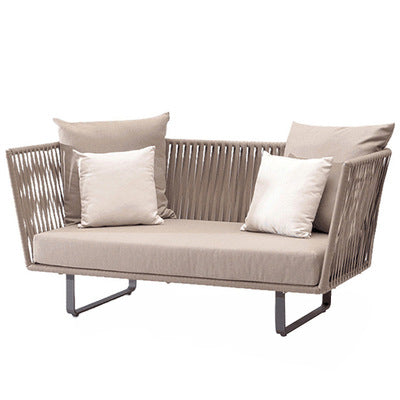 Rattan Thinking Nordic Outdoor Furniture Pure Manual Rattan Courtyard Furniture Balcony Outdoor Milk Tea Shop Rattan Sofa