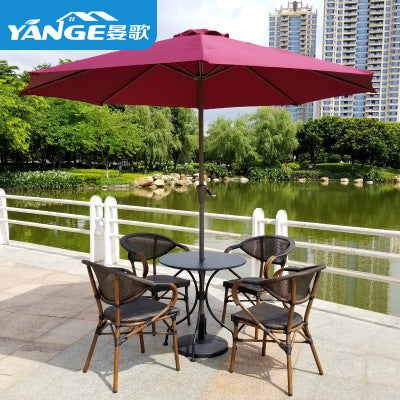 Outdoor Rattan Chair Courtyard Combination Outdoor Cafe Outdoor Courtyard Rattan Table And Chair Balcony Bar Table And Chair Three Piece Set