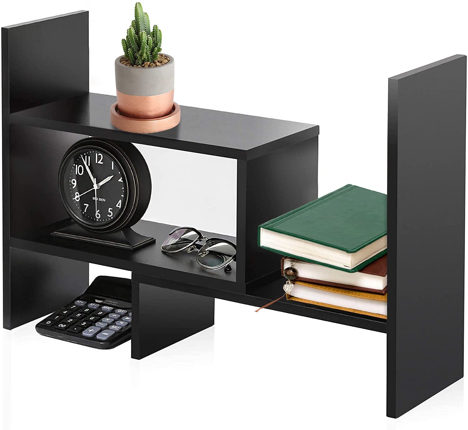 Red Brown Adjustable Mini Bookshelf