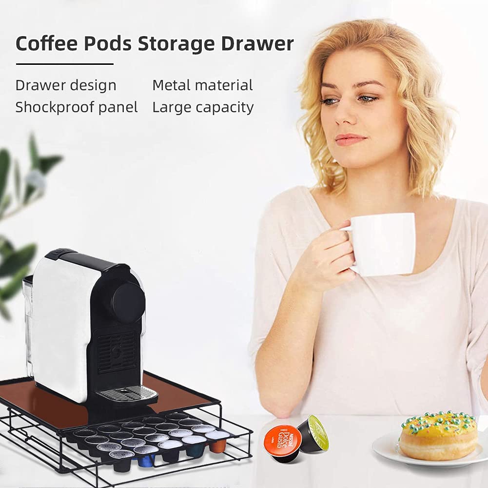 Black Metal 40 Coffee Pod Holder