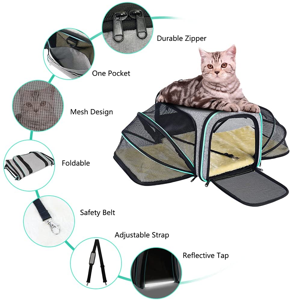 Cat/Dog Carrier with Removable Fleece Pad
