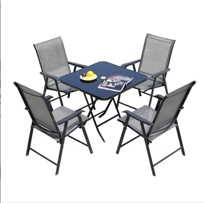 Outdoor Folding Rattan Chairs and Table