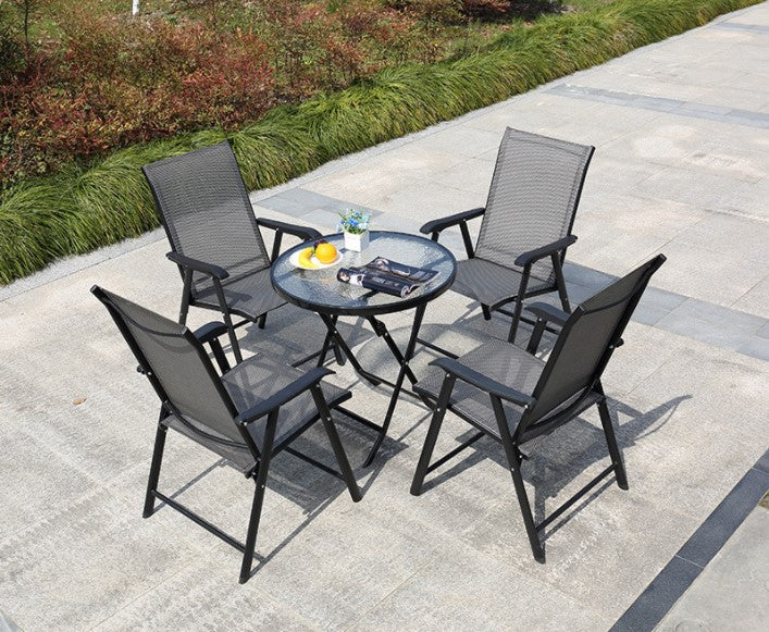 Outdoor Folding Rattan Chairs and Table