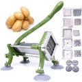 French Fry Cutter Commercial Potato Slicer with Suction Feet Complete Set