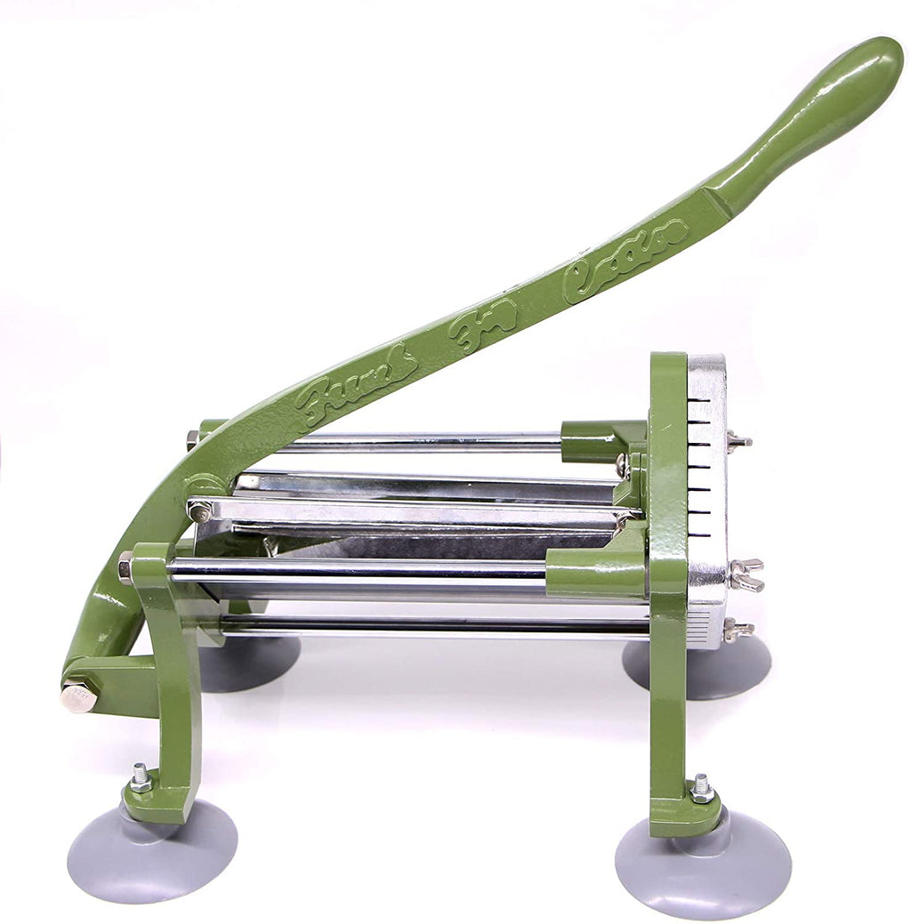 French Fry Cutter Commercial Potato Slicer with Suction Feet Complete Set