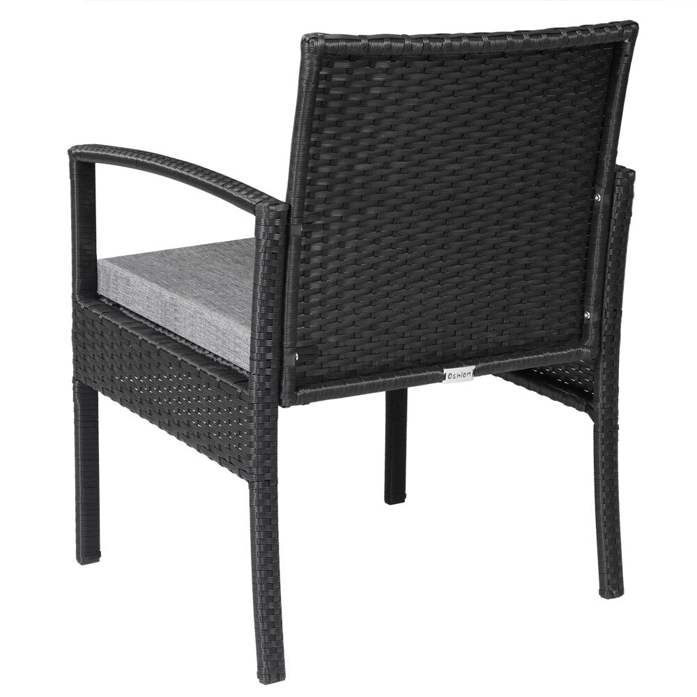4 Pieces Outdoor Patio Furniture Sets Rattan Chair Wicker Set, Outdoor Indoor Use Backyard Porch Garden Poolside Balcony Furnitu