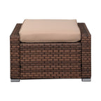 Wide Rattan Chair Table Set  5 Pieces Wicker Rattan Chair Coffee Table Set Balcony Garden Indoor Outdoor Furniture